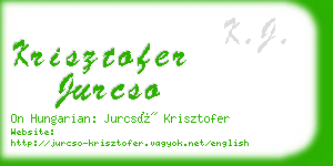 krisztofer jurcso business card